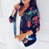 Floral Print Bomber Jacket