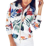 Floral Print Bomber Jacket