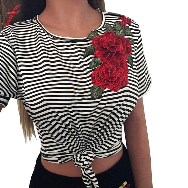 Rose Striped Top