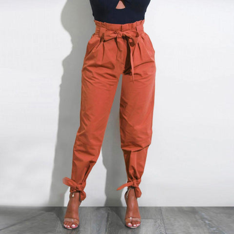 High Waisted Casual Pants