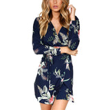 Slit Floral Dress