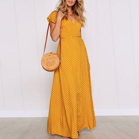 Yellow Polka Sundress